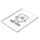 Baby Tand Grappige Tanden Stomme Pun Notitieboek (Linkerzijde)