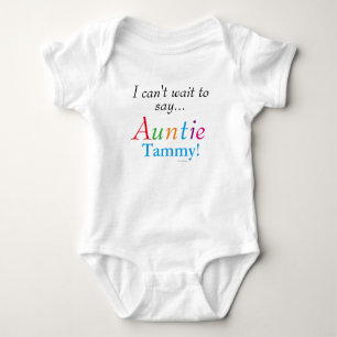 Baby tante gepersonaliseerde naam plezier Baby Shi Romper