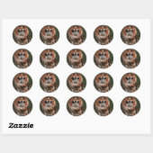 Baby Tawny Owl Ronde Sticker (Vel)