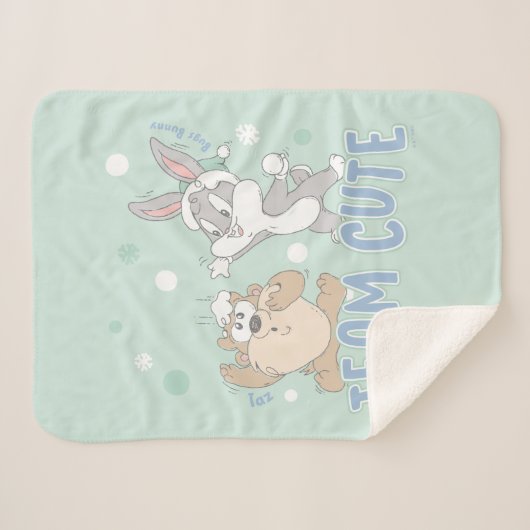 Baby TAZ™ & BUGS BUNNY™ Team Schattige Sherpa Deken (Voorkant (horizontaal))