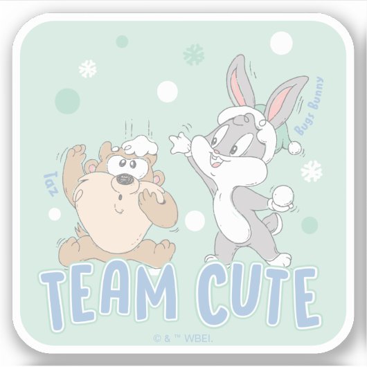 Baby TAZ™ & BUGS BUNNY™ Team Schattige Sticker (Voorkant)