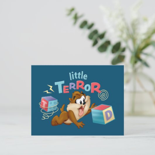 Baby TAZ™ | Kleine terreur Uitnodiging Briefkaart (Staand voorkant)