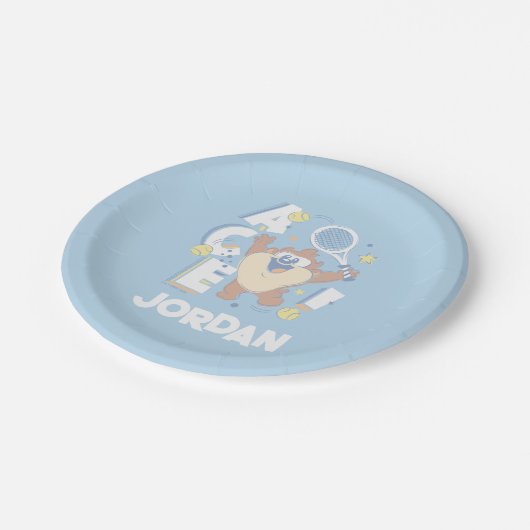 Baby TAZ™ Tennis Ace! Papieren Bordje (Gekanteld)
