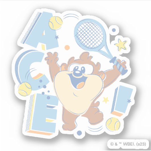 Baby TAZ™ Tennis Ace! Sticker (Voorkant)