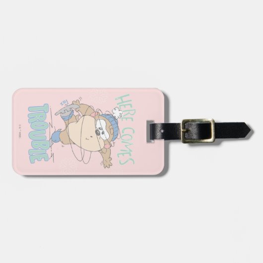 Baby TAZ™ Winterschaatsen Bagagelabel (Voorkant horizontaal)