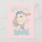 Baby TAZ™ Winterschaatsen Briefkaart (Voorkant)