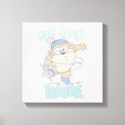 Baby TAZ™ Winterschaatsen Canvas Afdruk (Voorkant)