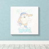 Baby TAZ™ Winterschaatsen Canvas Afdruk (Insitu (Houten vloer))