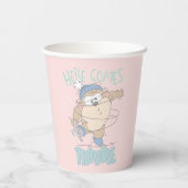 Baby TAZ™ Winterschaatsen Papieren Bekers (Achterkant)