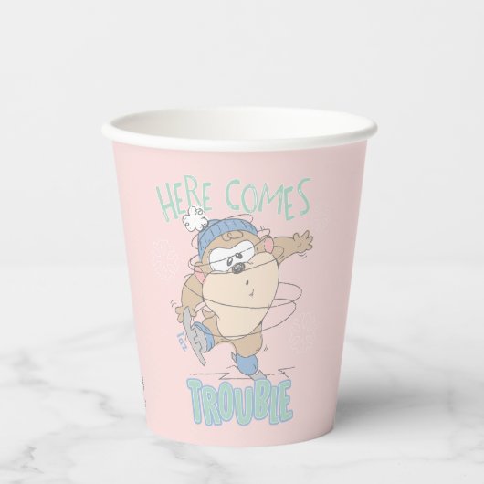 Baby TAZ™ Winterschaatsen Papieren Bekers (Voorkant)