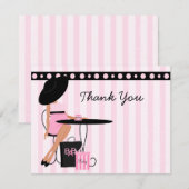 Baby Tea Bedankkaart (Voorkant / Achterkant)