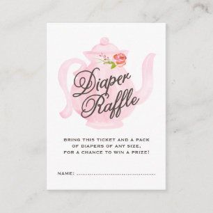 Baby Tea Party   Baby Luier Raffle Ticket Informatiekaartje