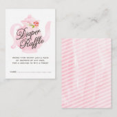 Baby Tea Party | Baby Luier Raffle Ticket Informatiekaartje (Voorkant / Achterkant)