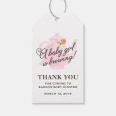Baby Tea Party | Baby shower Favor Gift Label Cadeaulabel (Voorkant)