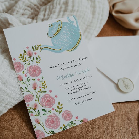 Baby Tea Party Douche Kaart