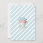  Baby Tea Party French Macaron & Floral Kaart (Achterkant)