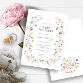 Baby Tea Party Shower-uitnodiging Kaart