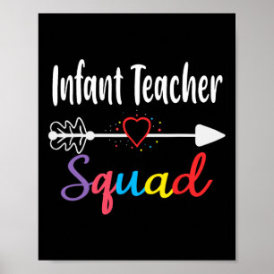 Baby Teacher Squad Plezier Terug naar School Teach Poster