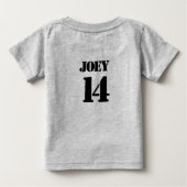 Baby Team Jersey Number Baby T-Shirt (Achterkant)