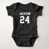 Baby Team Jersey Number en Monogram Romper (Voorkant)