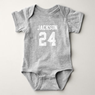 Baby Team Jersey Number en Monogram Romper