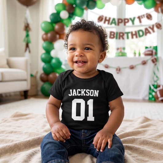 Baby Team Jersey Number en Monogram Romper
