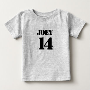 Baby Team Rugnummer Baby T-Shirt