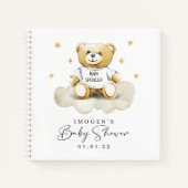 Baby Teddy Bear Baby shower Guest Book Notitieboek (Voorkant)