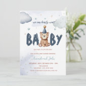 Baby Teddy Bear Baby shower Kaart (Staand voorkant)