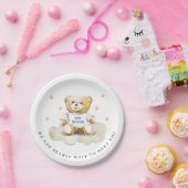 Baby Teddy Bear Baby shower Papieren Bordje (Feest)
