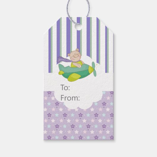 Baby Teddy Bear Gift Label Cadeaulabel (Voorkant)