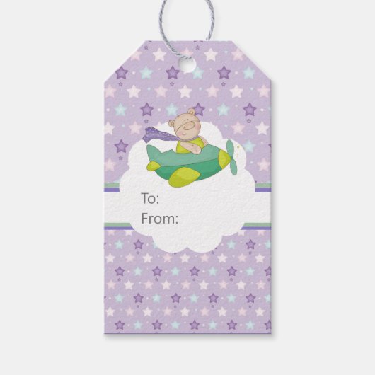 Baby Teddy Bear Gift Label Cadeaulabel (Voorkant)