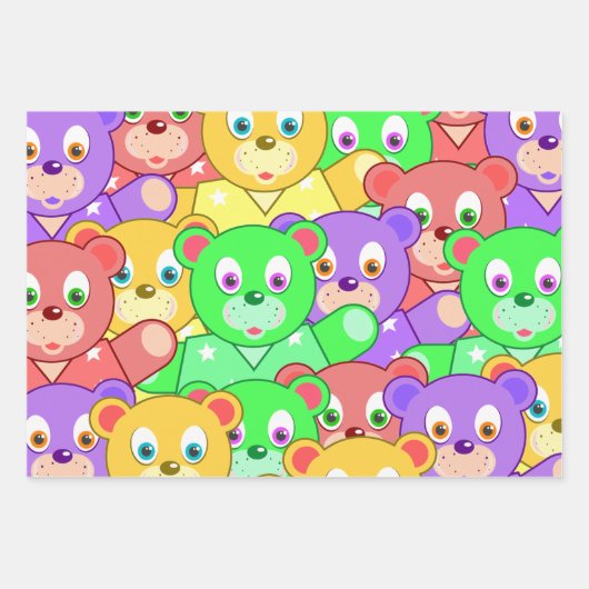 Baby Teddy Bear Inpakpapier Vel (Voorkant)