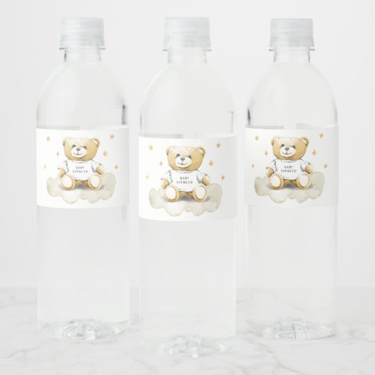 Baby Teddy Bear Water Flacon Set Waterfles Etiket (Flessen)