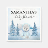 Baby Teddy Bear Winter Blue Servet (Voorkant)