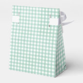 Baby Teddy Bears op Gingham Bedankdoosjes (Achterkant)