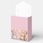Baby Teddy Bears op Polka Dots Bedankdoosjes (Geopend)