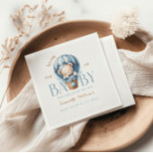 Baby Teddy Blue Hete Luchtballon Servet