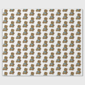 Baby teddybeer met slab cadeaupapier (Vlak)