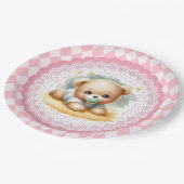 Baby Teddybeer Papieren Bordje (Gekanteld)