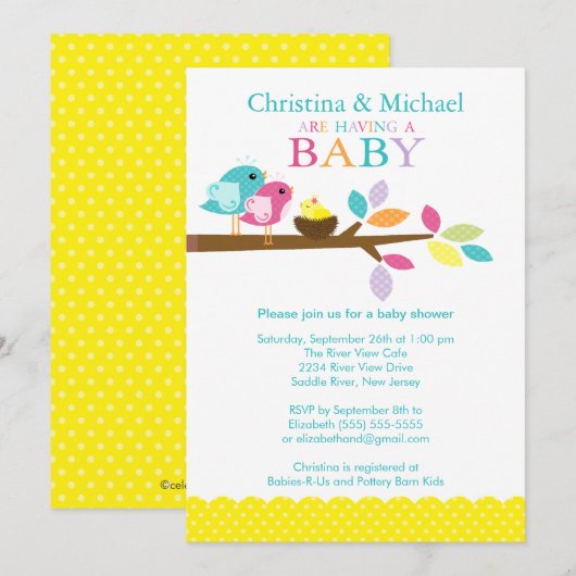 Baby teelballen Babyschoenen Kaart (Voorkant / Achterkant)