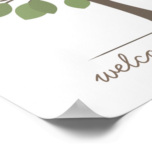 Baby-tekenstructuur - Roze Poster (Hoek)