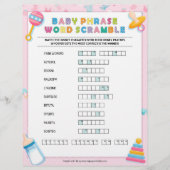 Baby-tekstkramble [Baby roze] Briefhoofd (Voorkant)