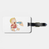 Baby temperatuurcontrole pediatrische gezondheid bagagelabel (Achterkant horizontaal)