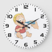 Baby temperatuurcontrole pediatrische gezondheid grote klok (Voorkant)