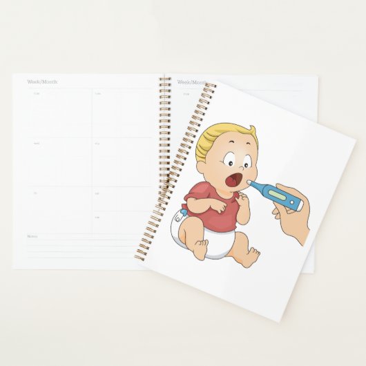 Baby temperatuurcontrole pediatrische gezondheid planner (Display)