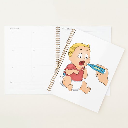 Baby temperatuurcontrole pediatrische gezondheid planner