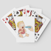 Baby temperatuurcontrole pediatrische gezondheid pokerkaarten (Achterkant)
