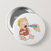 Baby temperatuurcontrole pediatrische gezondheid ronde button 7,6 cm (Voorkant /achterkant)