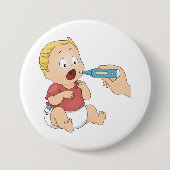 Baby temperatuurcontrole pediatrische gezondheid ronde button 7,6 cm (Voorkant)
